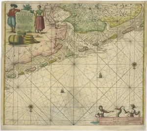 Sea Chart of the North Dutch-German Coast, 1681
