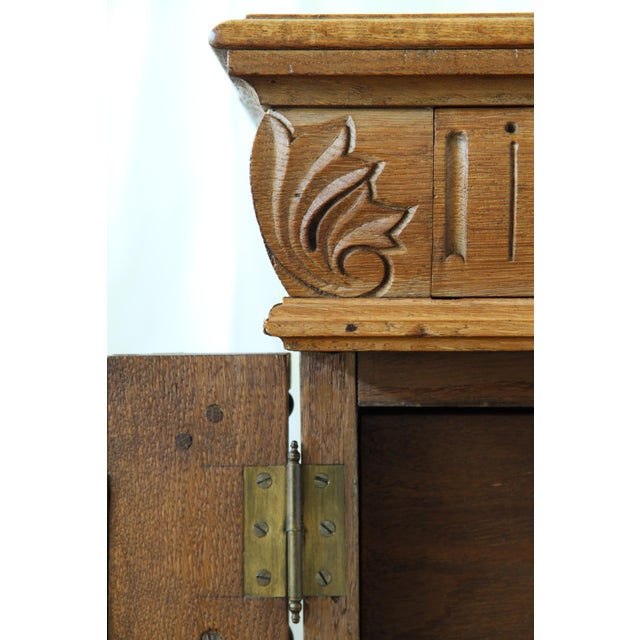 Mid-Century Danish Hand-Crafted Sculptural Oak Desk, 1960s For Sale - Image 11 of 18
