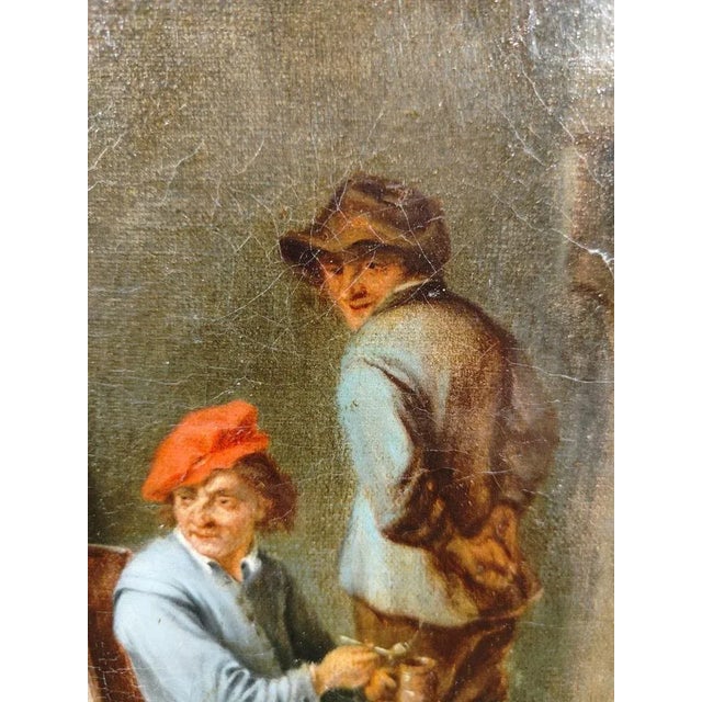 David Teniers the Younger, Tavern, Small Oil Painting, Framed For Sale - Image 11 of 13