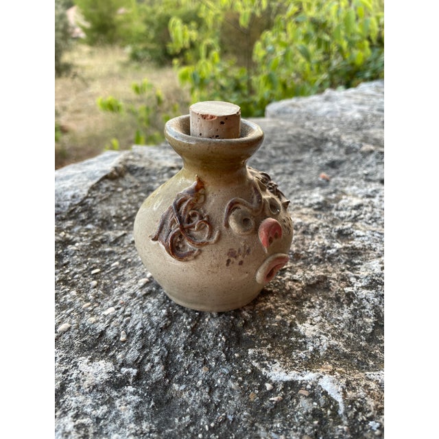 Mid 20th Century French Folk Art Open Mouth Face Jug / Salt Container For Sale - Image 5 of 13