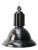 Vintage French Industrial Black Enamel Factory Pendant Lamp For Sale