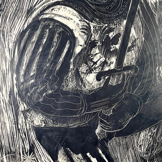 1970s "The Cavelier and the Owl" Oil Painting by Stephen Bagnell, Framed For Sale - Image 4 of 6