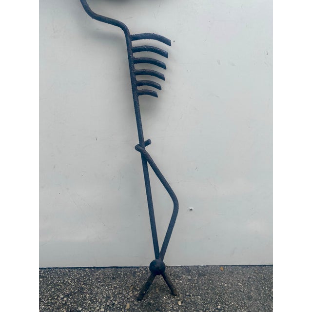 1950s Brutalist Style Metal Sculpture of Crucifixión Figure For Sale - Image 11 of 12