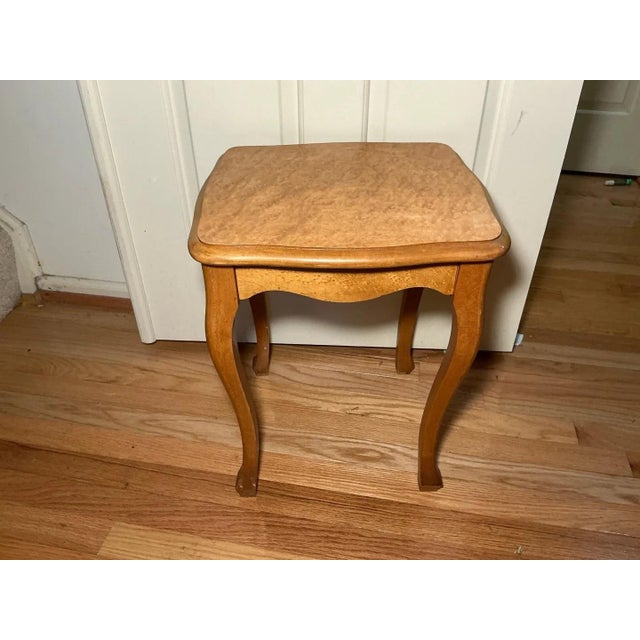 Antique Tiger Oak Rocking Chair, Side Chair and Accent Table, Set of 3 For Sale - Image 10 of 12