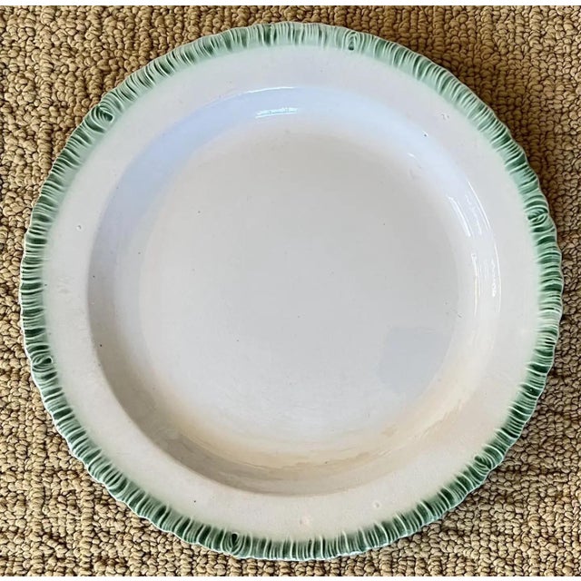 Antique Early 19th Century English Pearlware Green Feather Edge Plate For Sale - Image 12 of 17