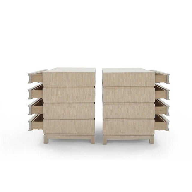 Modern Stacked Dressers in Limed Oak - a Pair For Sale - Image 3 of 16