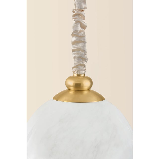 Brass Mitzi Remi 11.5 in. 1 Light Pendant in Aged Brass Finish For Sale - Image 8 of 14