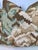 Custom pair of 22" pillows covered in a tapestry fabric in a floral motif pattern of beige , green and brown. These...