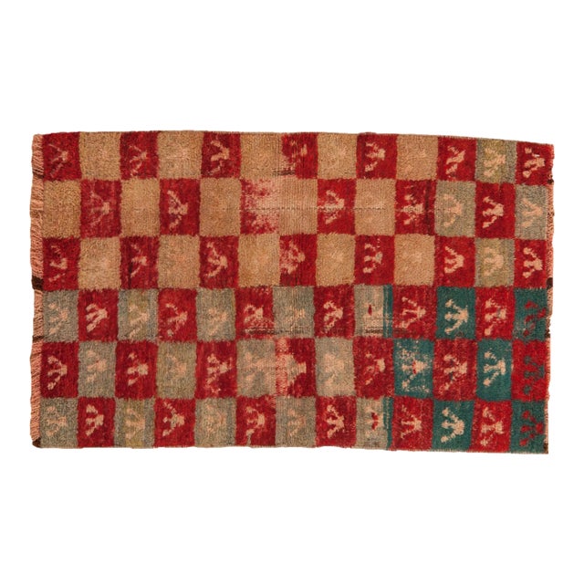 Vintage Distressed Tulu Rug - 2'4" X 3'9" For Sale
