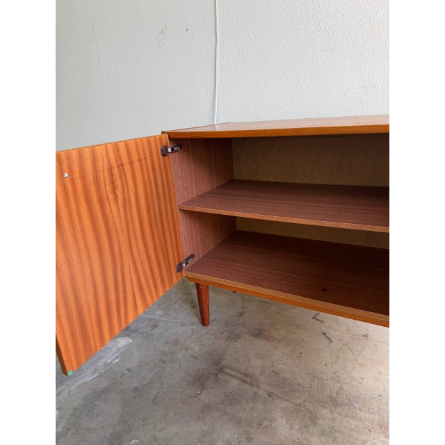 Wood Vintage Danish Teak Cabinet /Credenza – Mid-Century Modern Storage Console, 1960s For Sale - Image 7 of 7