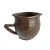 Vintage handmade village pitcher from North Africa. Rich dark wood with original traditional geometric carved details....