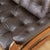 Brown 1970s Brown Leather Sofa Teak Sculptural Form For Sale - Image 8 of 15
