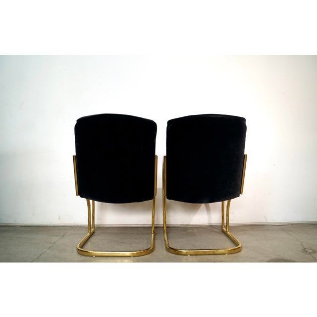 1980s 1980’s Art Deco Hollywood Regency Arm Chairs - A Pair For Sale - Image 5 of 12