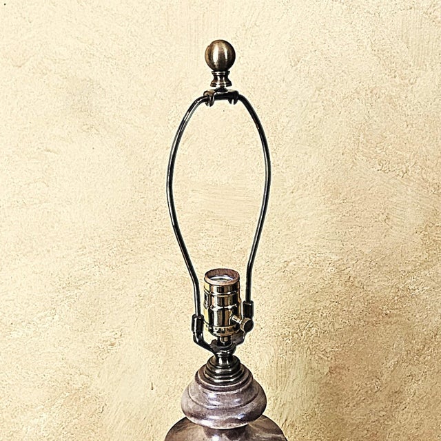 Vintage Alabaster Urn Table Lamp in Neoclassical Style – 28” For Sale - Image 10 of 18