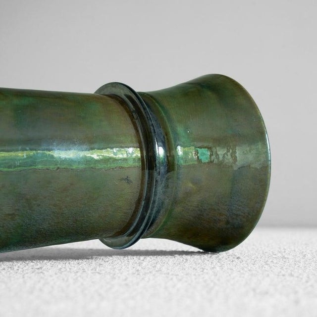 1930s Modernist Glazed Studio Pottery Vase in Green and Blue, 1930s For Sale - Image 5 of 6