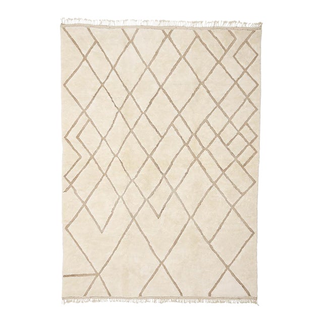 Oversize Premium Hand-Knotted Moroccan Wool Rug | 14'6" X 10'3" | One of a Kind For Sale