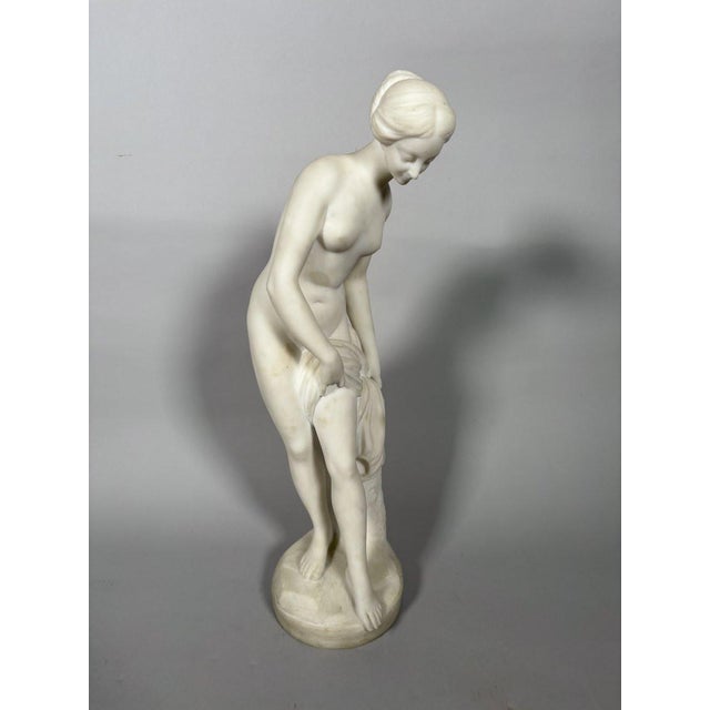 White White marble sculpture Diana in the bath after Falconet (1716-1791) 18th century For Sale - Image 8 of 9