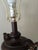 Shabby Chic 1990s Tuscan Marbled Amber & Bronze Scroll Table Lamp — Old World Revival For Sale - Image 3 of 17