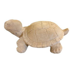 Vintage Cast Stone Turtle Garden Statue