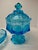 Vintage Fostoria Light Blue Coin Glass Covered Compote & Nappy Dish For Sale - Image 6 of 6