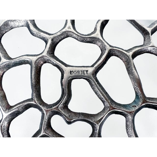 l'Objet Large Cast Metal Sculptural Centerpiece Bowl For Sale - Image 12 of 13
