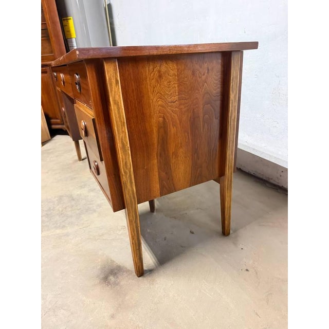 Mid Century Modern Walnut Writing Desk by Stanley Furniture For Sale In Washington DC - Image 6 of 18