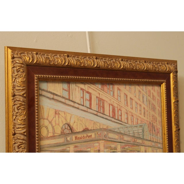 Printmaking Materials Mary Montague Sikes Hotel Du Pont Custom Framed Giclee Art Print For Sale - Image 7 of 12