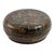 Chinese Export Large Round Box Black Lacquered Gilt Painted Covered Box 1950s For Sale