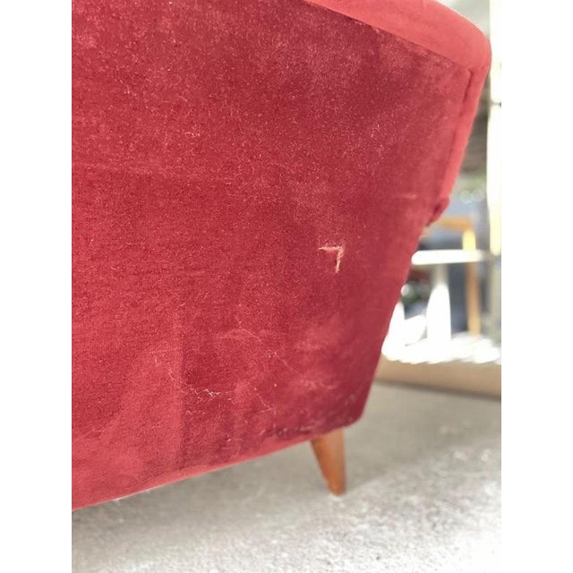 Mid-Century Modern Swedish Velvet 3-Seater Sofa, 1950s-1960s For Sale - Image 11 of 15