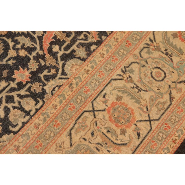 Art Nouveau Dark.green/Beige Wool Rug - 8'2'' X 9'10'' For Sale In New York - Image 6 of 10