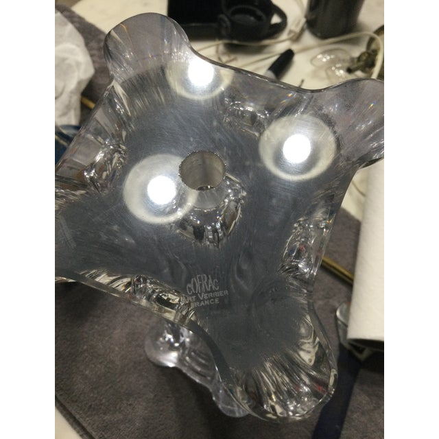 Vintage Cofrac Art Verrier France Crystal Large Tabel Lamp For Sale - Image 9 of 12