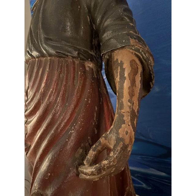 Large, 18th Century, Painted Santos Figure, circa 1720 For Sale - Image 10 of 10