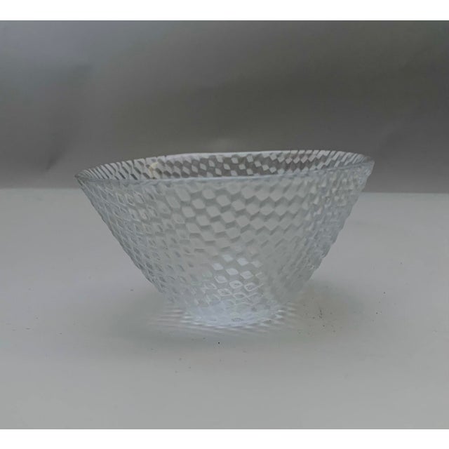 1980s Glass Set of Two Trigona Bowls From Holmegaard, Denmark For Sale - Image 11 of 11