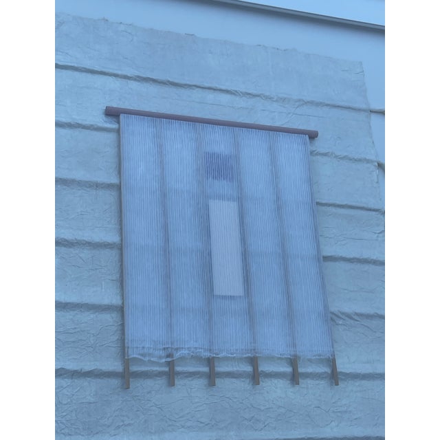 Textile Vintage Oversized Signed Textile Fiber Art Wall Hanging, Neutral Organic Modern Framed Wall Sculpture, 40 X 46.75 For Sale - Image 7 of 12