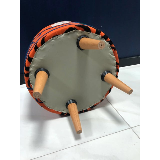 Turkish 1960s Vintage Turkish Handwoven Suzani Ottoman For Sale - Image 3 of 8