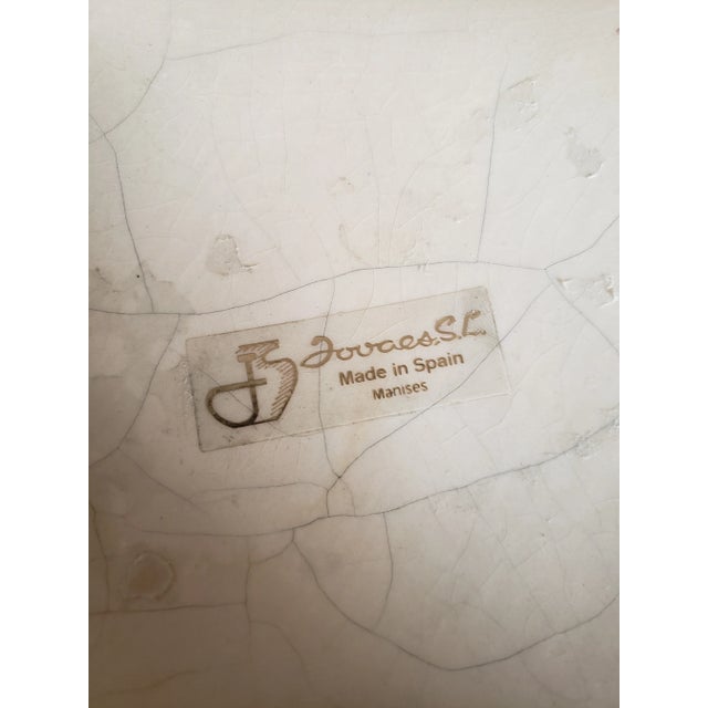 Vintage Ivory & Gold Centerpiece Bowl Jovaes Sl - Manises Spain For Sale In Indianapolis - Image 6 of 9