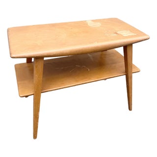 Heywood-Wakefield Two-Tier Mid-Century Modern Side Table For Sale