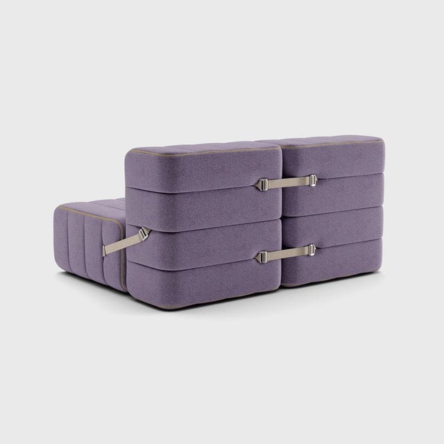Contemporary Curt Modular Set - Flexible 2-Seater - Dama - 0039 (Lilac) by Ambivalenz, Set of 4 For Sale - Image 3 of 5