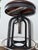 Black Vintage Industrial Adjustable Swivel Stool With Solid Wood Seat For Sale - Image 8 of 10