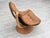 Brown Scandinavian Swivel Armchair in Leather and Bentwood, 1980s For Sale - Image 8 of 18