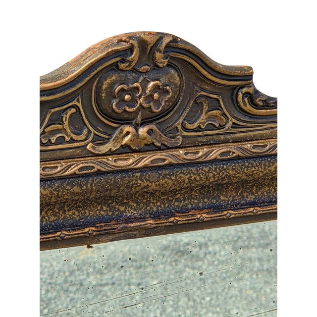 19th Century Art Deco Hand Painted Gilded Fireplace Mirror. For Sale In Philadelphia - Image 6 of 18