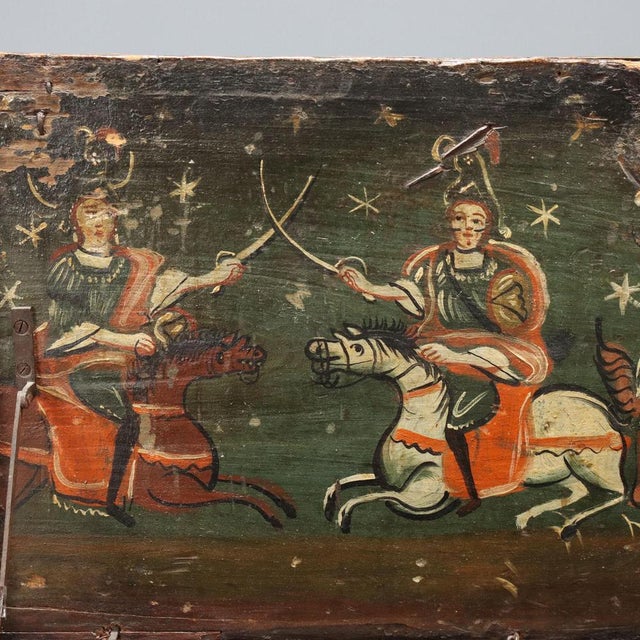 Antique Poplar Chest with Painted Interior, Italy, 18th Century For Sale - Image 5 of 14