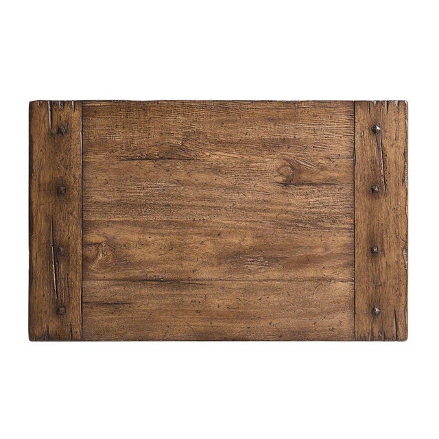 Rustic Farmhouse Spool-Leg End Table For Sale - Image 11 of 13