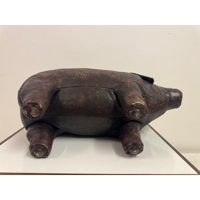 Vintage Leather Pig by Dimitri Omersa for Liberty and Abercrombie and Fitch, 1970s For Sale - Image 13 of 17