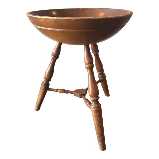 Antique Maple Wooden Dough/Wool Yarn Bowl Chairish