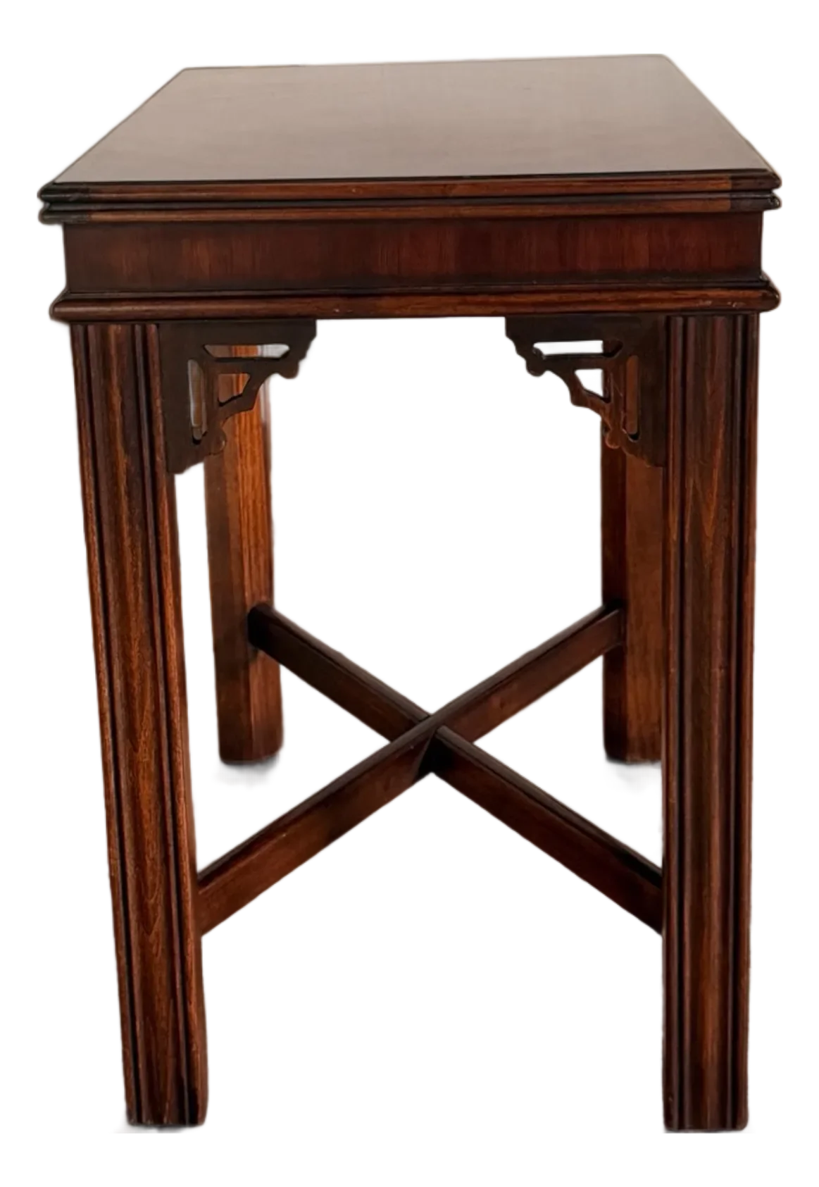 1980s Vintage Lane Altavista Chinese Chippendale Mahogany Accent
