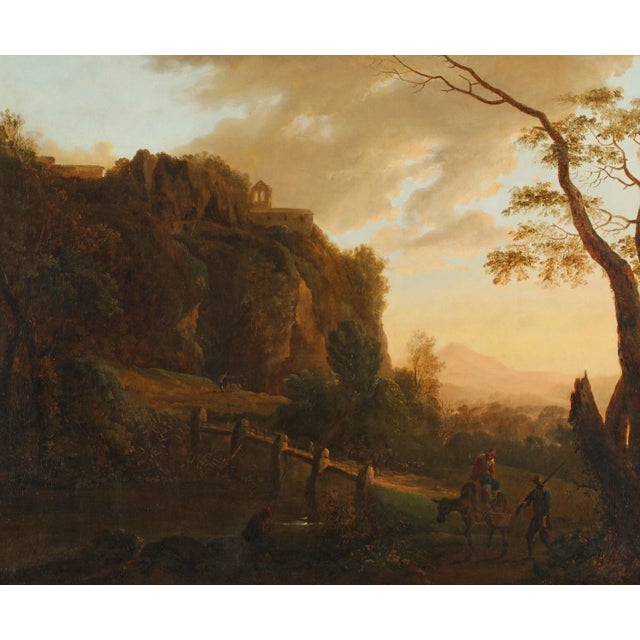 Jan Both Utrecht 1618 - 1652 Southern landscape with people Oil on canvas (lined) Signed lower middle "Both fec."...