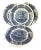 Vintage Staffordshire Fair Winds Ship Blue & White Dinner Plates- Set of 6 For Sale