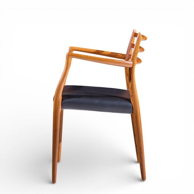 Wood Niels Moller Model 62 Mid Century Danish Teak Captains Chairs - Pair For Sale - Image 7 of 13