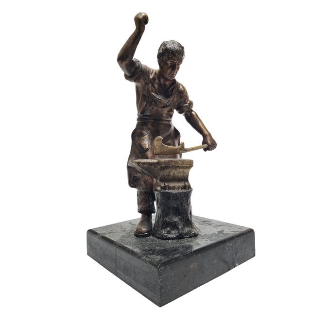 Sculpture of the Smith, Poland, 1950s For Sale - Image 14 of 17